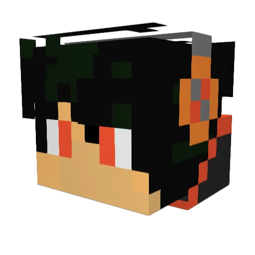 TplusK Minecraft avatar head, 3D render
