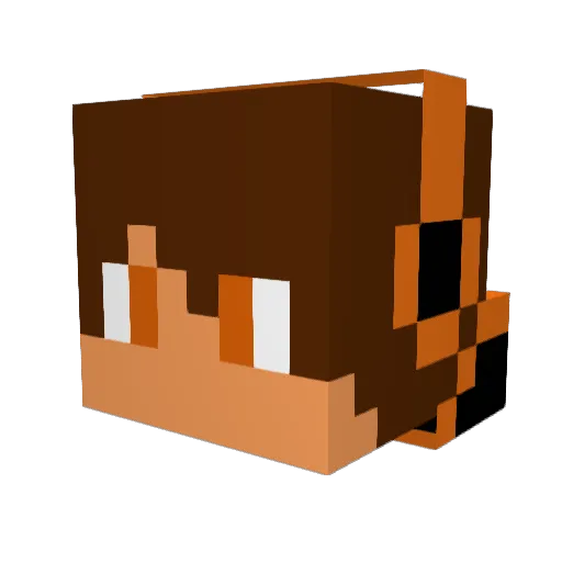 Tpolicena Minecraft avatar head, 3D render