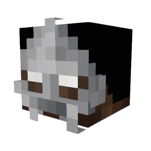 Tpural Minecraft avatar head, 3D render