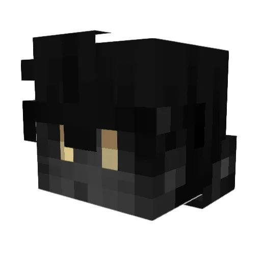 Tqbii Minecraft avatar head, 3D render
