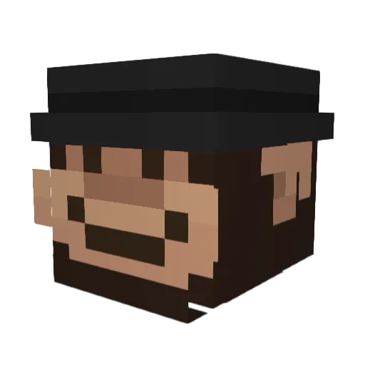 TqcKiks Minecraft avatar head, 3D render