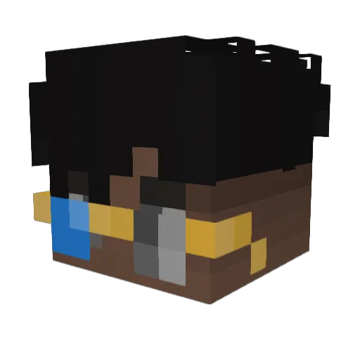 Tqlkin Minecraft avatar head, 3D render