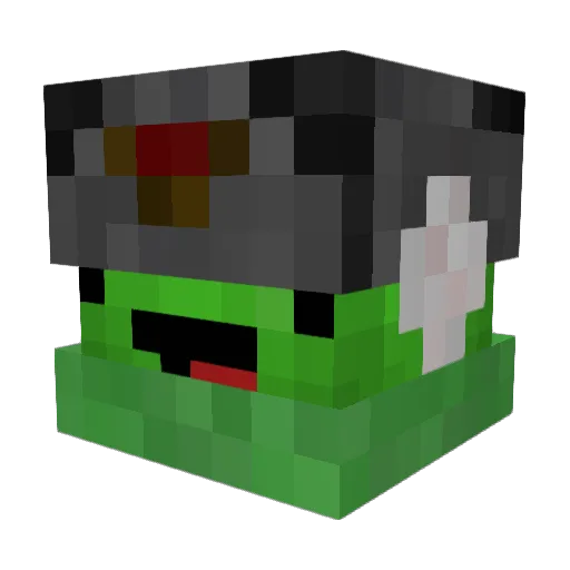 Tqrtle Minecraft avatar head, 3D render