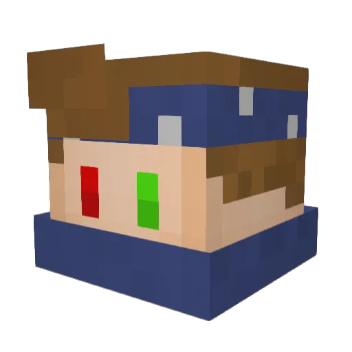 Tqxzico Minecraft avatar head, 3D render