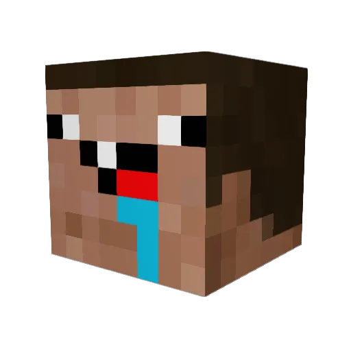 Tr0lI Minecraft avatar head, 3D render