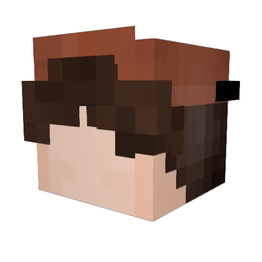 Tr0mm3ln Minecraft avatar head, 3D render