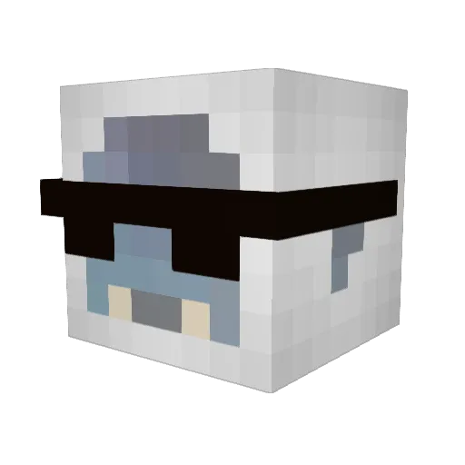 Tr0xide Minecraft avatar head, 3D render