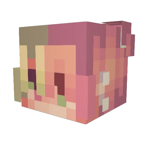 Tr1cksZ Minecraft avatar head, 3D render