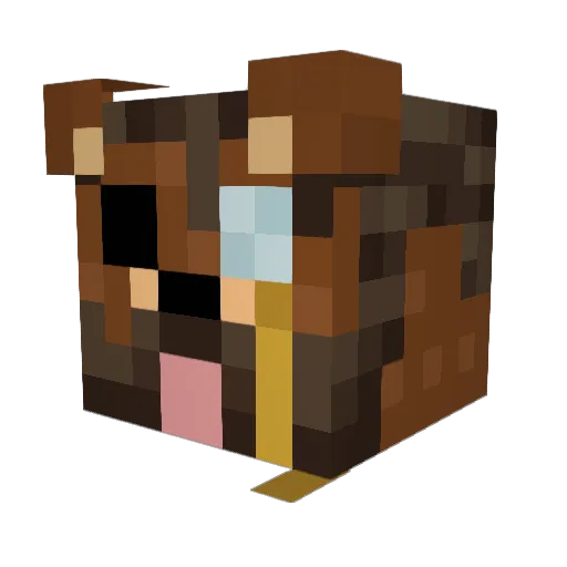 Tr1dentx Minecraft avatar head, 3D render