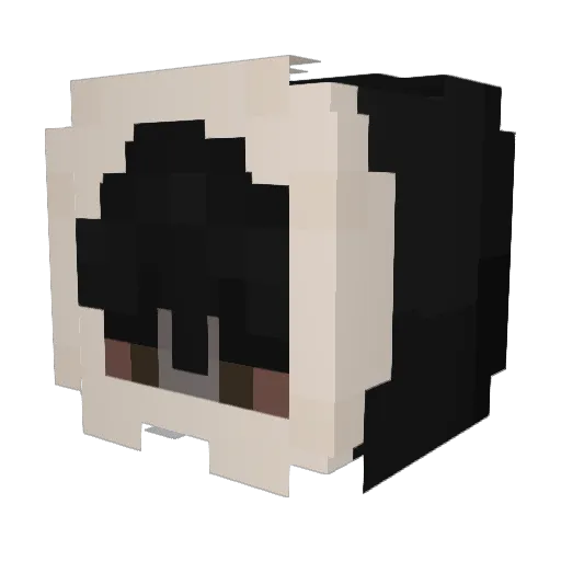 Tr1niX Minecraft avatar head, 3D render