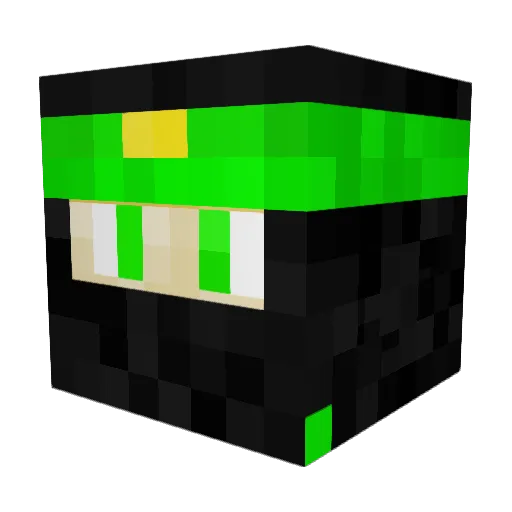 Tr1plell Minecraft avatar head, 3D render