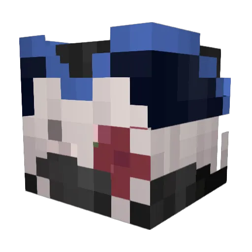 Tr1pod_ Minecraft avatar head, 3D render