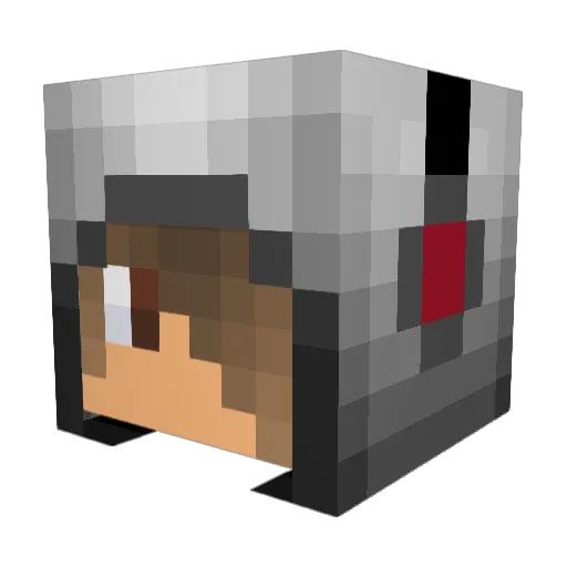 Tr3vels Minecraft avatar head, 3D render
