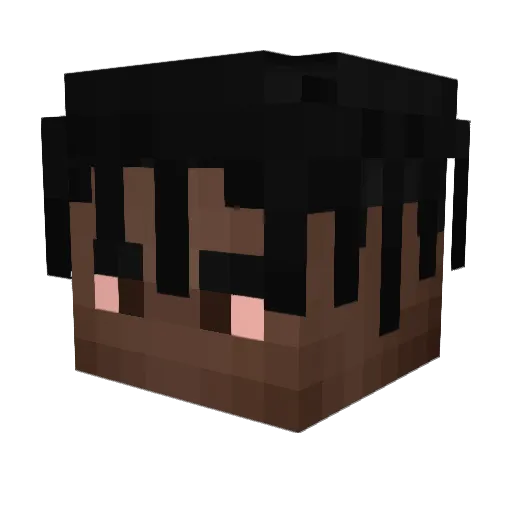 Tr3w4y Minecraft avatar head, 3D render