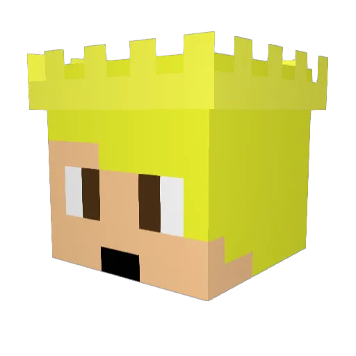 Tr4shCr4ft Minecraft avatar head, 3D render