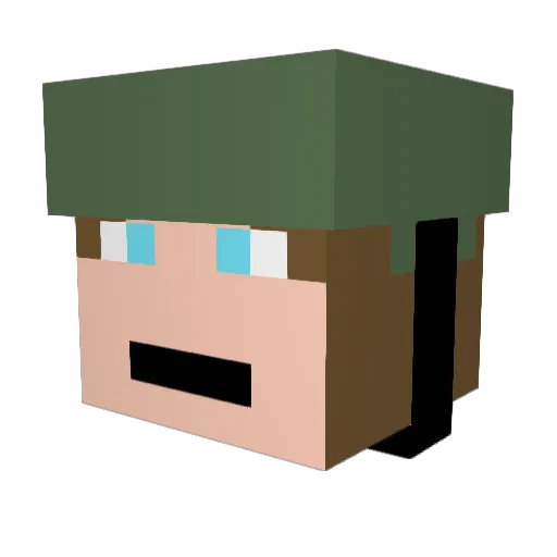 TrAiNrEcK420 Minecraft avatar head, 3D render