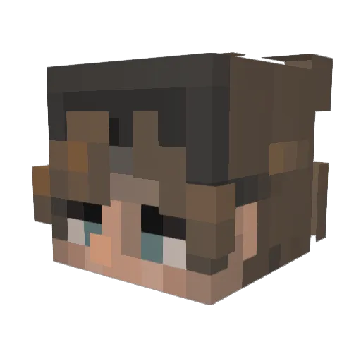 TrIIpI3 Minecraft avatar head, 3D render