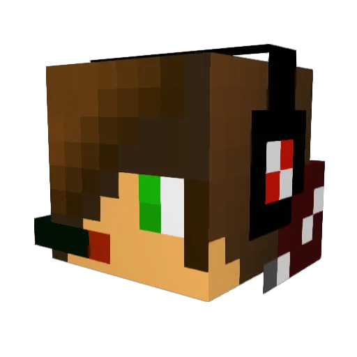 TrYK1ll Minecraft avatar head, 3D render