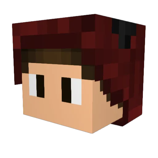 Tr_Orthro Minecraft avatar head, 3D render