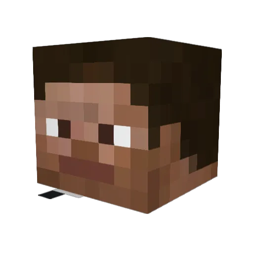 Tr_o Minecraft avatar head, 3D render