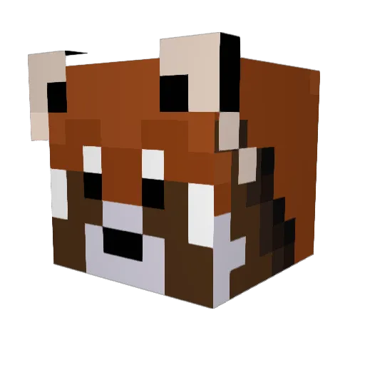 Tra_Xx Minecraft avatar head, 3D render