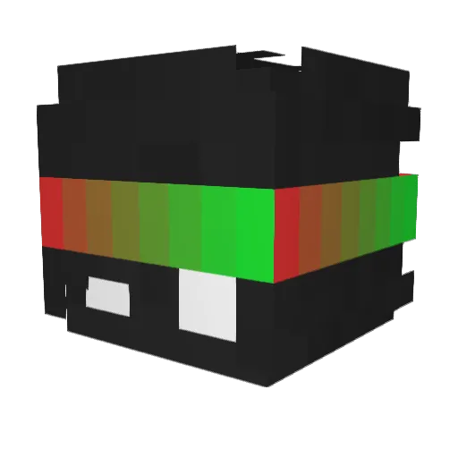 Traacx Minecraft avatar head, 3D render