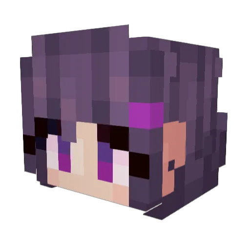 Traavzz Minecraft avatar head, 3D render