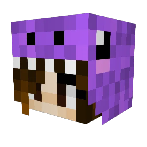 Traayaa Minecraft avatar head, 3D render