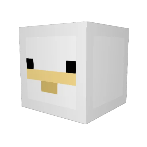 Trablete Minecraft avatar head, 3D render