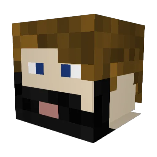 Trabosh Minecraft avatar head, 3D render