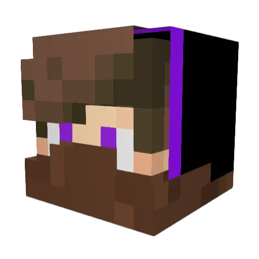 TracTiO Minecraft avatar head, 3D render