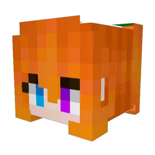 TraceWind Minecraft avatar head, 3D render