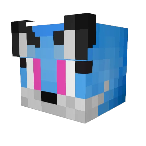 Tracer_The_Fox Minecraft avatar head, 3D render