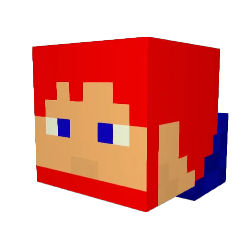 Tracersmith Minecraft avatar head, 3D render