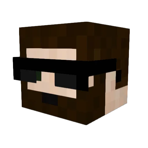 Tracet1 Minecraft avatar head, 3D render