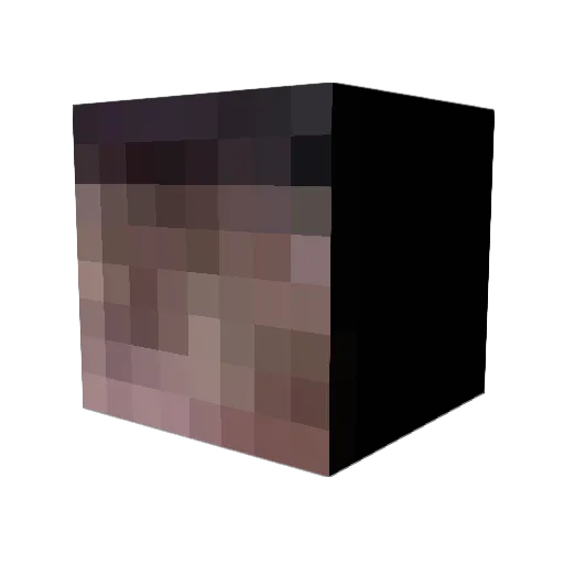 Tracfone Minecraft avatar head, 3D render