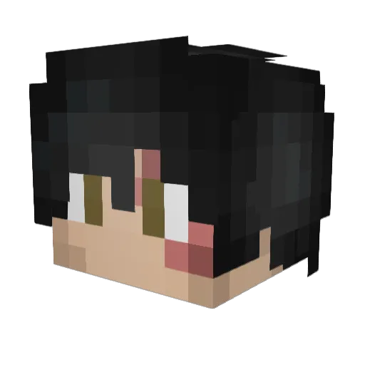 Tracingg Minecraft avatar head, 3D render