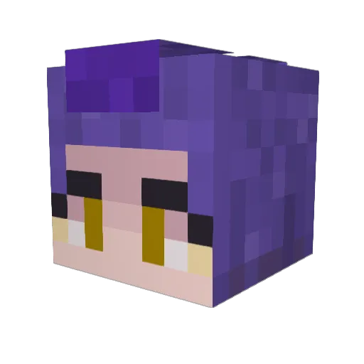 Track004 Minecraft avatar head, 3D render