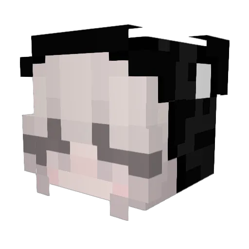 TrackOF Minecraft avatar head, 3D render