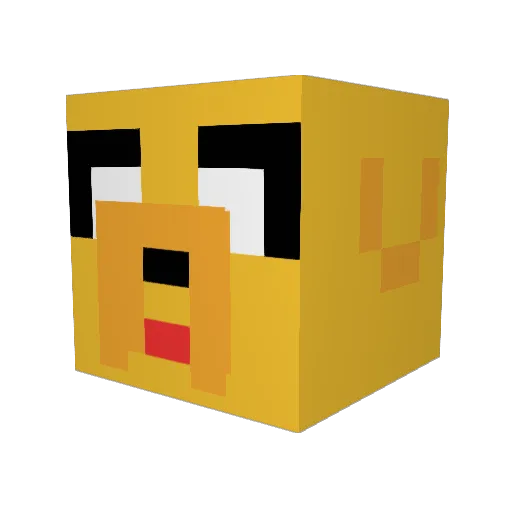 TrackTwinkie Minecraft avatar head, 3D render