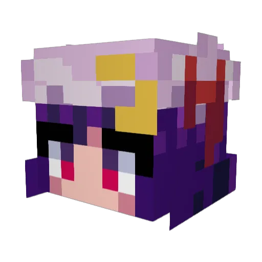 Trackass Minecraft avatar head, 3D render