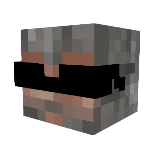 TracksuitLuke Minecraft avatar head, 3D render