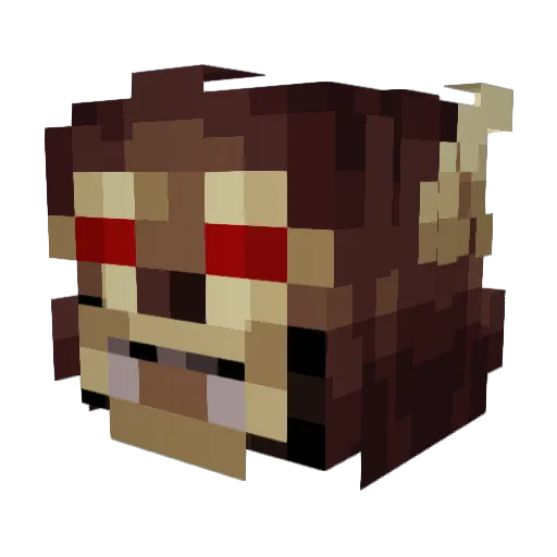 Trackwolf Minecraft avatar head, 3D render