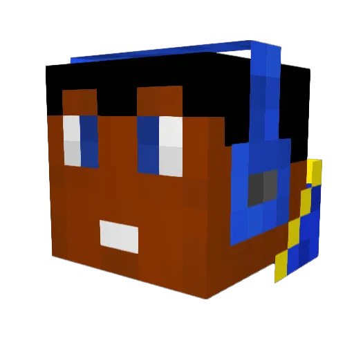 Tracolix Minecraft avatar head, 3D render