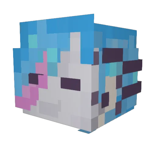 TractorBeam445 Minecraft avatar head, 3D render