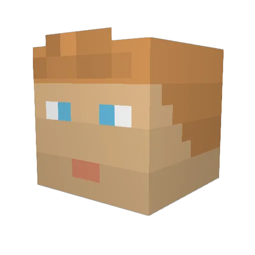 Trademark_97 Minecraft avatar head, 3D render