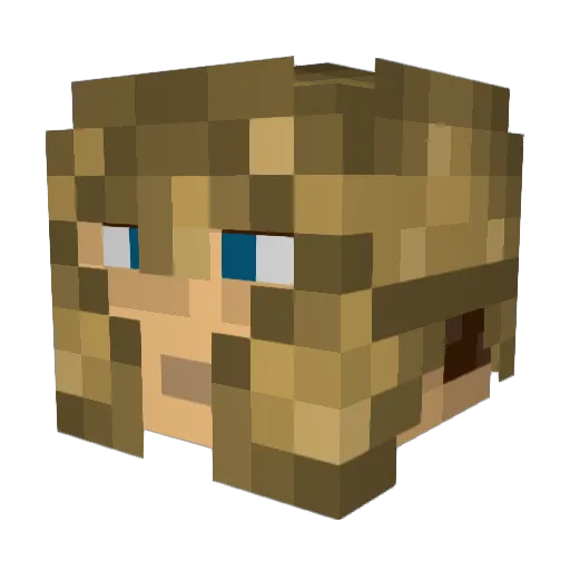 Tradoniv Minecraft avatar head, 3D render