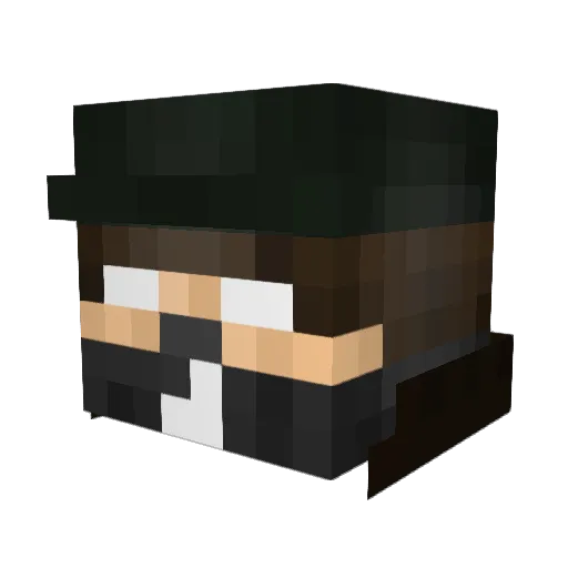 Tradoxty Minecraft avatar head, 3D render