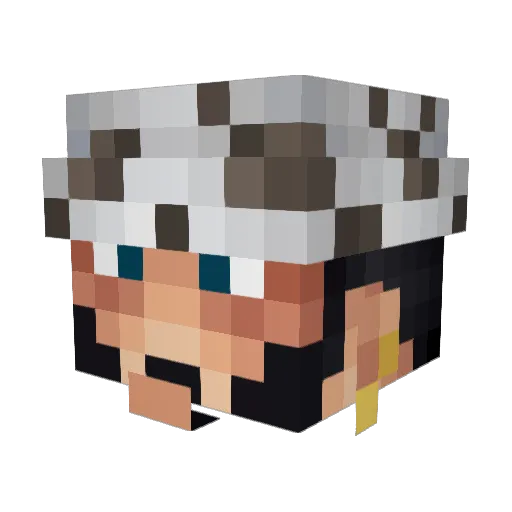 Trafalgar3 Minecraft avatar head, 3D render