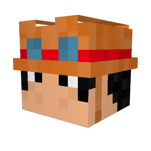 TrafalgarLaz Minecraft avatar head, 3D render